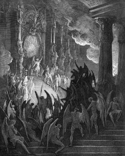 Paradise Lost: Satan in Council (engraving by Gustave Doré) by Gustave Dore